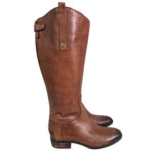 Sam Edelman Penny/Whiskey Brown Soft Leather Boots Sz 7/37 M